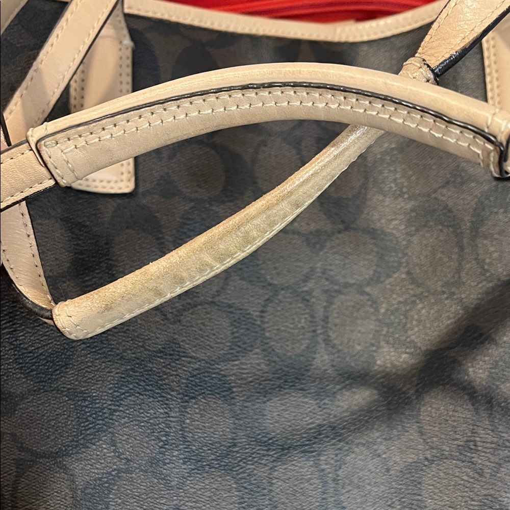 Coach Signature Stripe Drawstring Carryall Tote - Picture 15 of 16